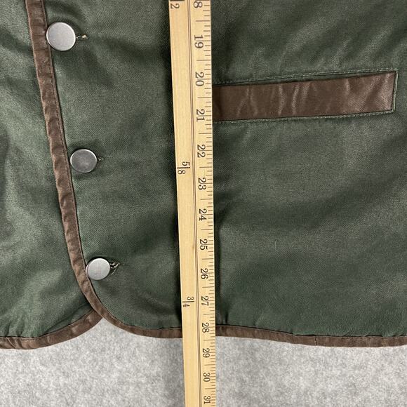 Vintage Cabelas Vest Mens XL Green Button Canvas Lined Workwear Utility Outdoor - Picture 9 of 15